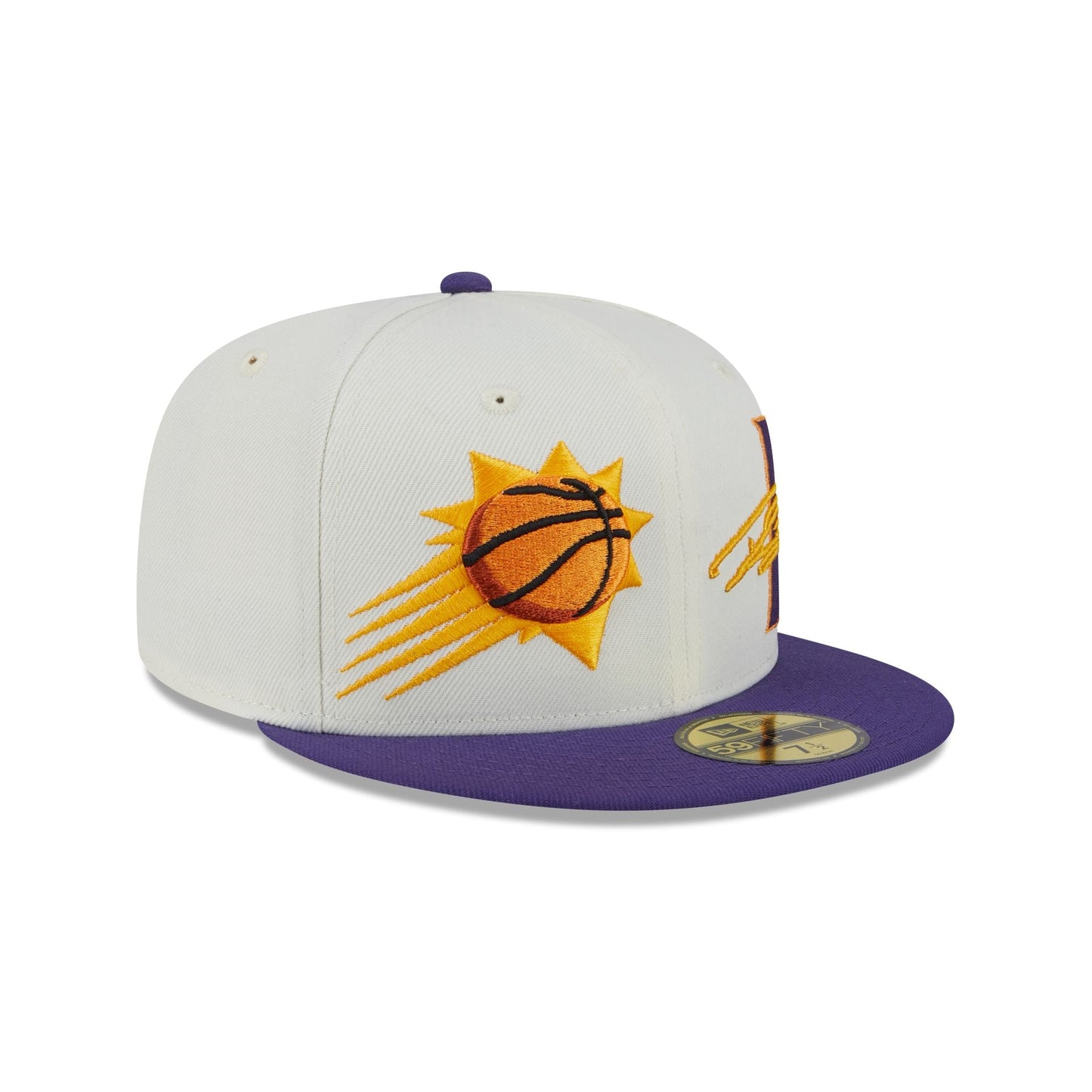 Phoenix Suns Devin Booker Chrome White 59FIFTY Fitted Hat