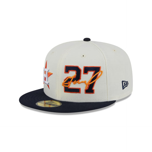 Houston Astros Jose Altuve Chrome White 59FIFTY Fitted Hat
