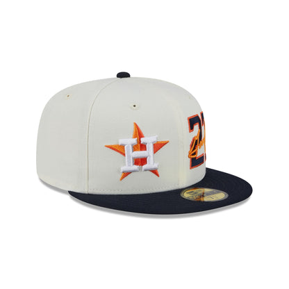 Houston Astros Jose Altuve Chrome White 59FIFTY Fitted Hat