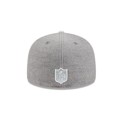 Las Vegas Raiders Heather Gray Wool 59FIFTY Fitted Hat