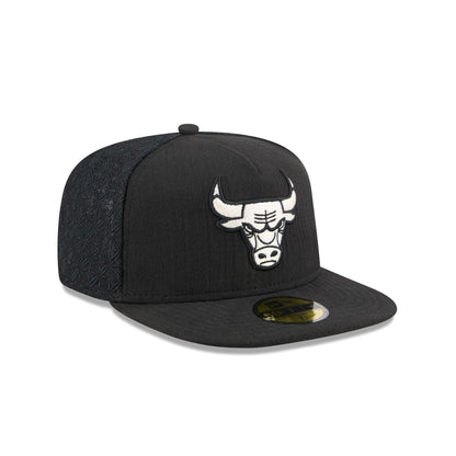 Chicago Bulls Black Mesh 59FIFTY A-Frame Fitted Hat