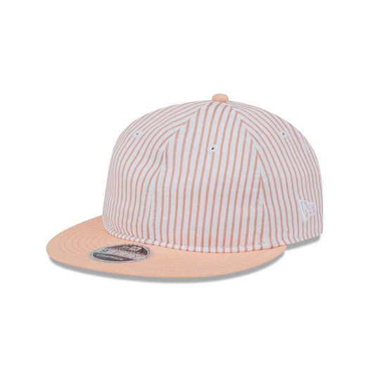 New Era Cap Peach Pinstripe Retro Crown 9FIFTY Snapback Hat
