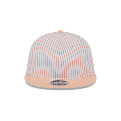 New Era Cap Peach Pinstripe Retro Crown 9FIFTY Snapback Hat