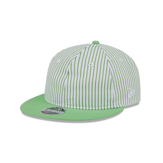 New Era Cap Lime Green Pinstripe Retro Crown 9FIFTY Snapback Hat
