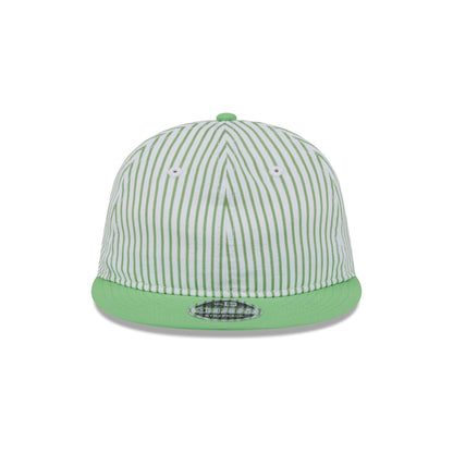 New Era Cap Lime Green Pinstripe Retro Crown 9FIFTY Snapback Hat