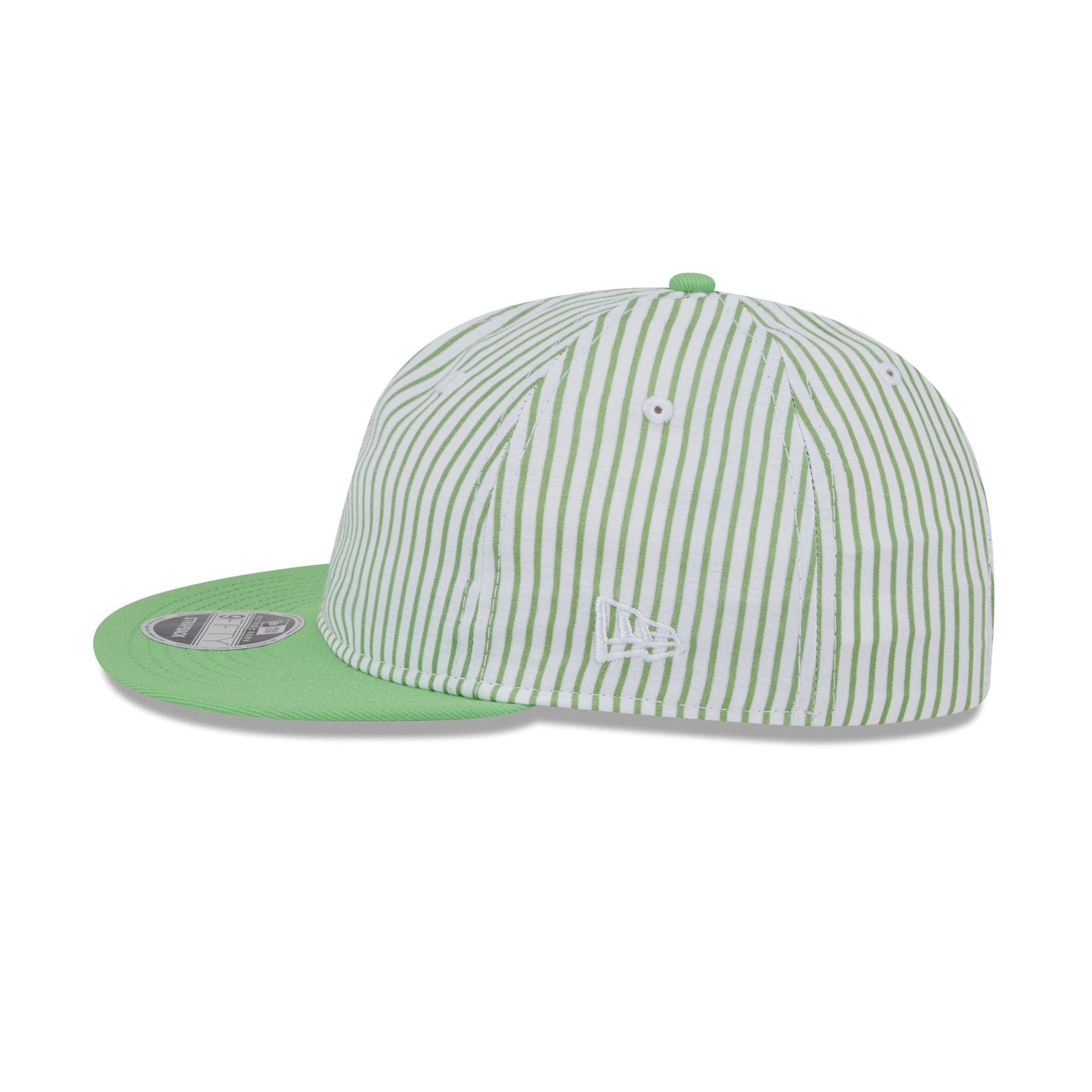 New Era Cap Lime Green Pinstripe Retro Crown 9FIFTY Snapback Hat