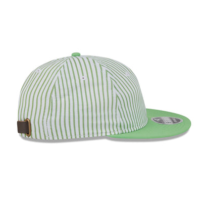 New Era Cap Lime Green Pinstripe Retro Crown 9FIFTY Snapback Hat