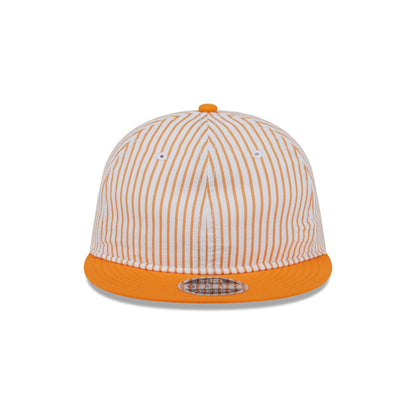 New Era Cap Orange Pinstripe Retro Crown 9FIFTY Snapback Hat