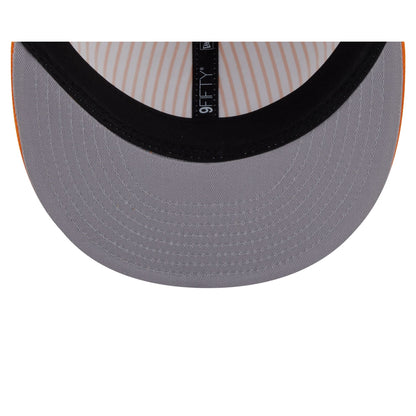 New Era Cap Orange Pinstripe Retro Crown 9FIFTY Snapback Hat