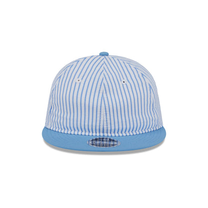 New Era Cap Sky Blue Pinstripe Retro Crown 9FIFTY Snapback Hat